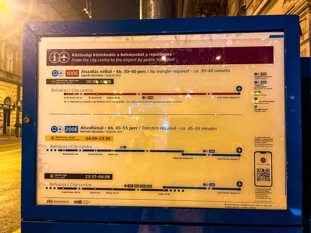 Будапеща градски транспорт - автобус 100Е и 200Е