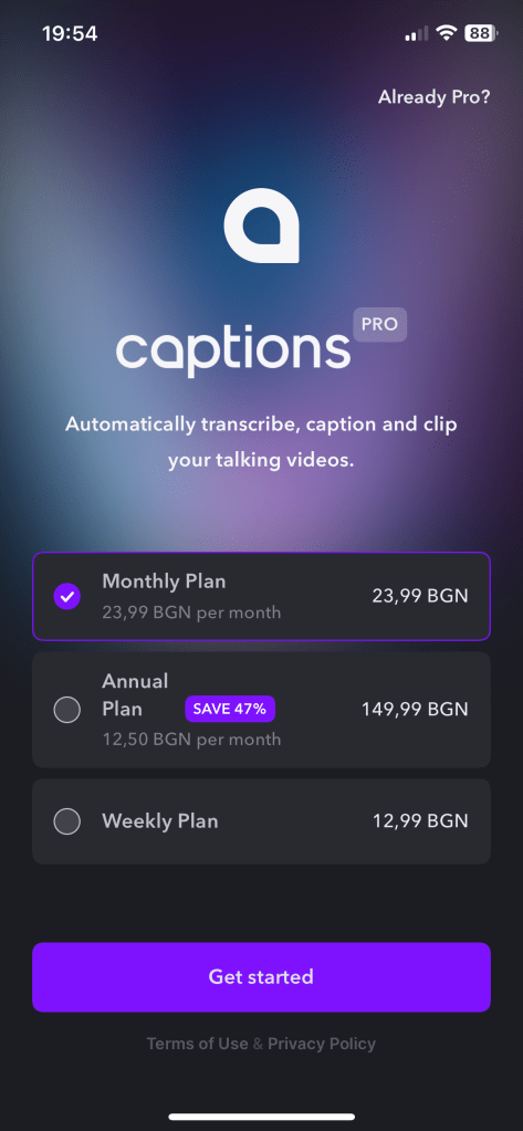 Приложение за добавяне на субтитри към видеа за TikTok, Reels, YouTube shorts