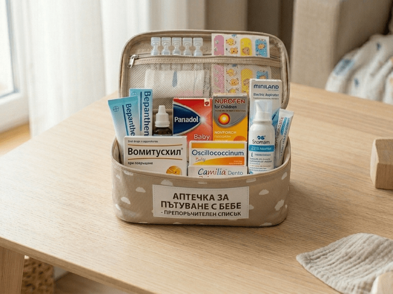 Какво да носиш в аптечката си за пътуване с&nbsp;бебе?