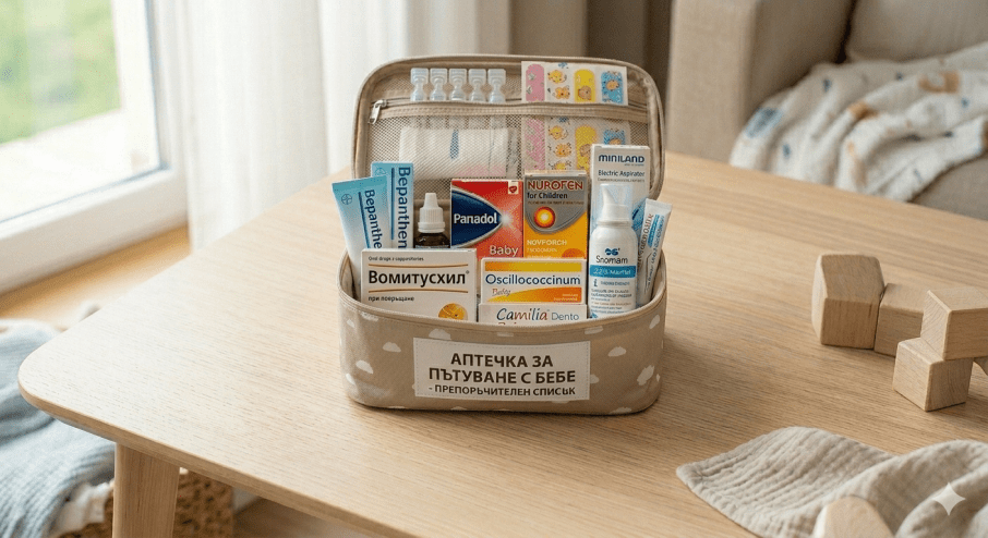 Аптечка за пътуване с бебе - списък на лекарства